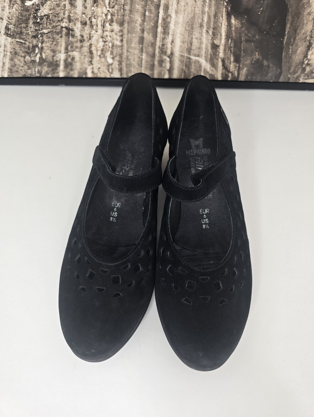 Mephisto Black Mary Jane Shoes Rodia Perforated Like New - Picture 3 of 7